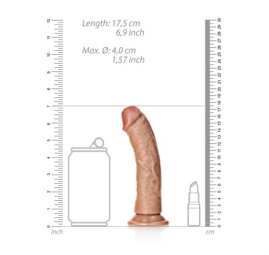 Curved Realistic Dildo with Suction Cup - 6""/ 15,5 cm